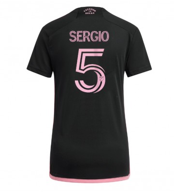 Inter Miami Sergio Busquets #5 Segunda Equipación Mujer 2024-25 Manga Corta